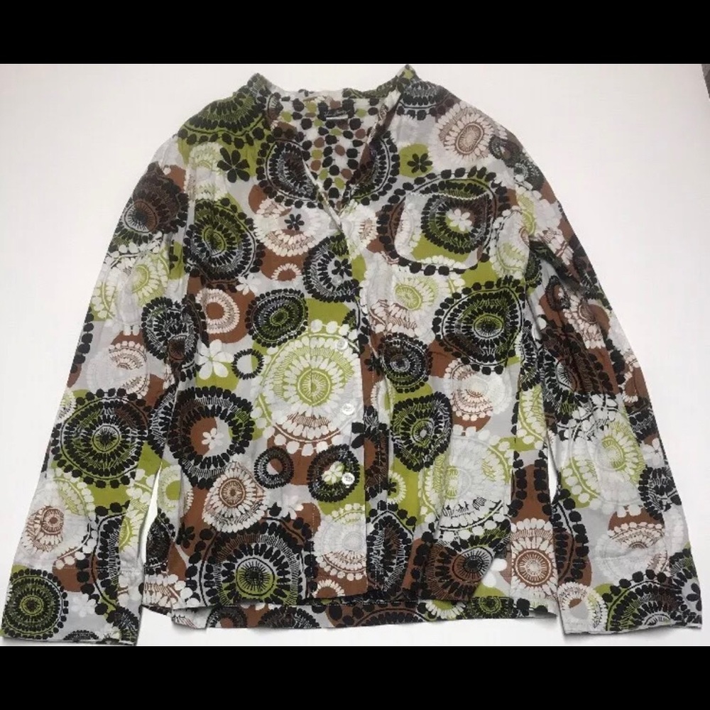 Vera Bradley PJ Cotton Top Cocoa Moss Small